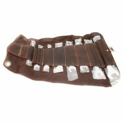 Gunson Metric Combination Spanner Set In Oiled Leather Tool Roll (8pc)